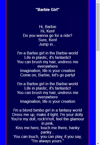 Aqua - Barbie Girl (Lyrics) 