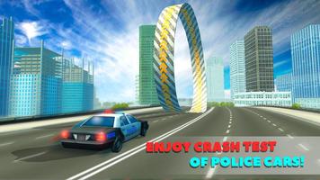 Police Car Crash Test Sim 3D Affiche