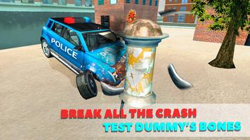 Police Car Crash Test Sim 3D capture d'écran 1