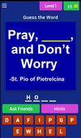 Saint Quotes (Catholic Game) Cartaz