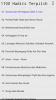 1100 Hadiths Terpilih screenshot 1