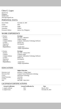myresume resume creator apk download free business app for android