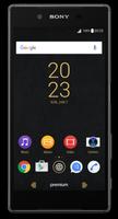 Premium Black Xperia™ Theme الملصق