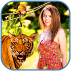 Wild Animal Photo Frames Maker أيقونة