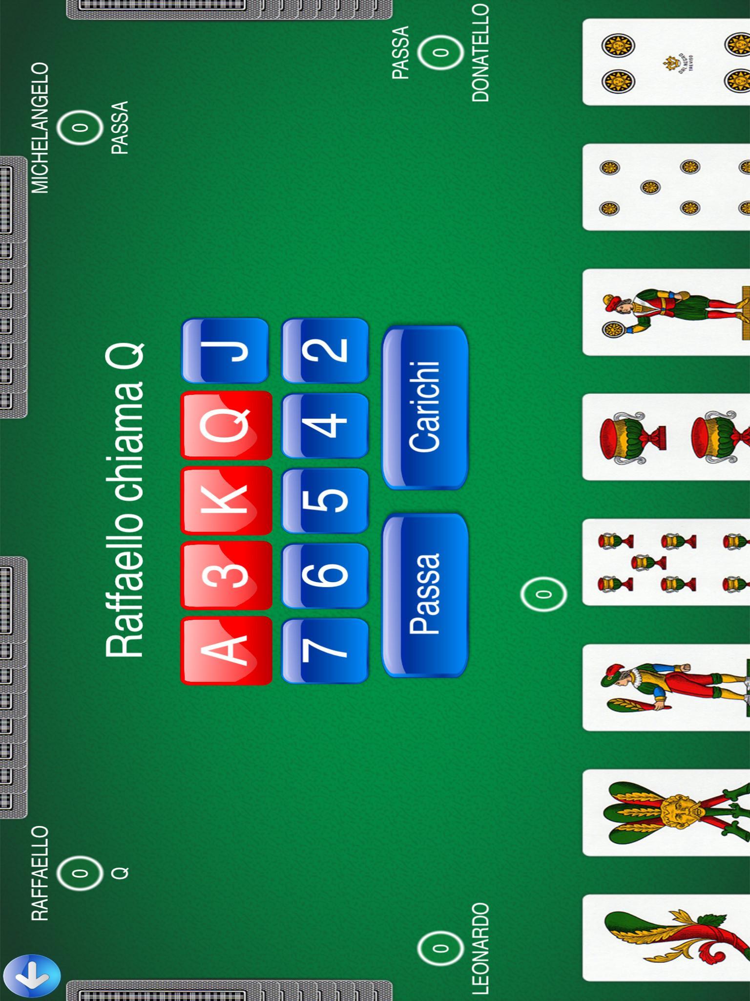 gioco briscola chiamata scarica