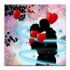 Romantic floating hearts LW أيقونة