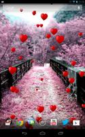Romantic floating hearts LW ポスター