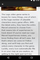 Guide for LEGO Marvel Heroes Poster