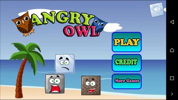 angry owl - knock down Affiche