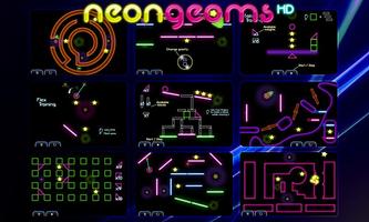 Neon Geoms Free Affiche