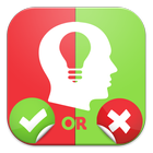 Knowledge quiz true or false icon