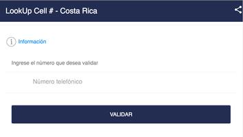 2 Schermata LookUp Number Costa Rica