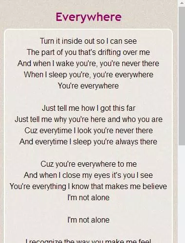 Everywhere - song and lyrics by Michelle Branch