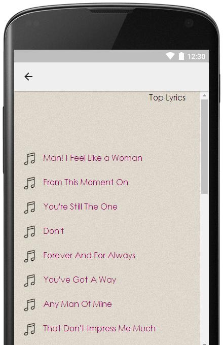 Best Of Shania Twain Lyrics For Android Apk Download