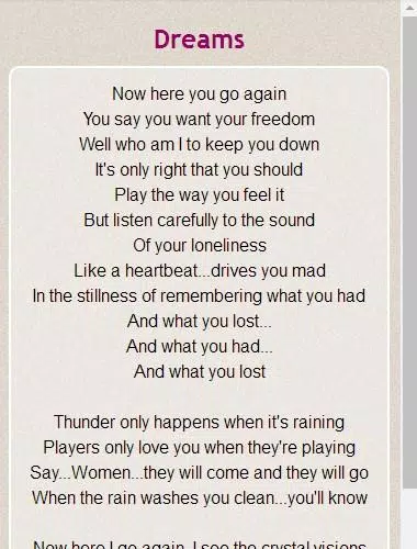 Stevie Nicks Lyrics APK pour Android Télécharger