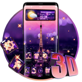 Magic Eiffel Tower Glass Theme icono