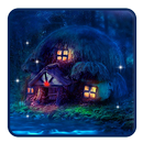 Magisches Waldhaus-Nacht-Thema APK