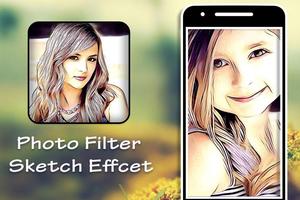 Photo Filter Sketch Effect Affiche