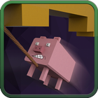 Spider Pig Escape - Rope Swinging Endless Runner icon