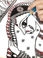 Indian Wedding Bride And Groom Mandala 포스터