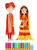 Indian Wedding Bride And Groom Mandala اسکرین شاٹ 1