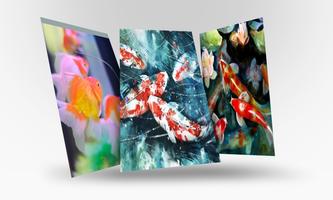 Lively Koi Fish 3D Theme Wallpapers syot layar 1