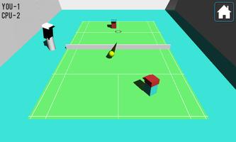 Tenis Juegos Campeón 3D Cubed captura de pantalla 1