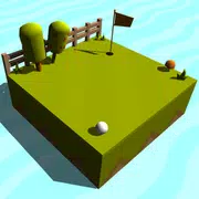Minúsculo mini campo de golfe