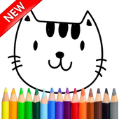 Cat Kitten Kids Girl Coloring icon