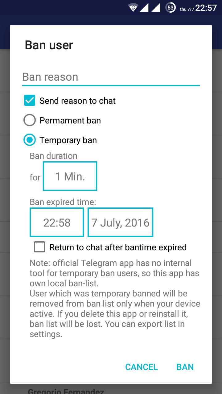 Temporary banned. Ban reason.