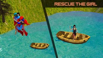 Flying Super-Hero Pacific City Rescue Mission capture d'écran 2