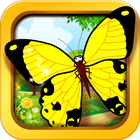 Butterfly jigsaw kids games icône