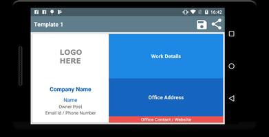 Business Card Maker تصوير الشاشة 1