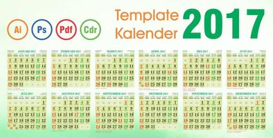 Kalender Indonesia 2017 ポスター
