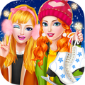 Winter Fun: Ice Skating Girls