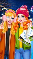 Winter Fun: Ice Skating Girls الملصق