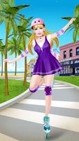 Summer Roller Girl - BFF Salon الملصق