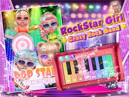 RockStar Girl Makeover Salon : Crazy Rock Band الملصق