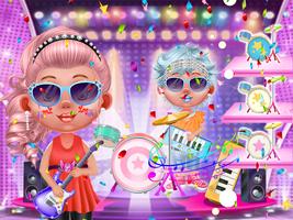 RockStar Girl Makeover Salon : Crazy Rock Band تصوير الشاشة 2