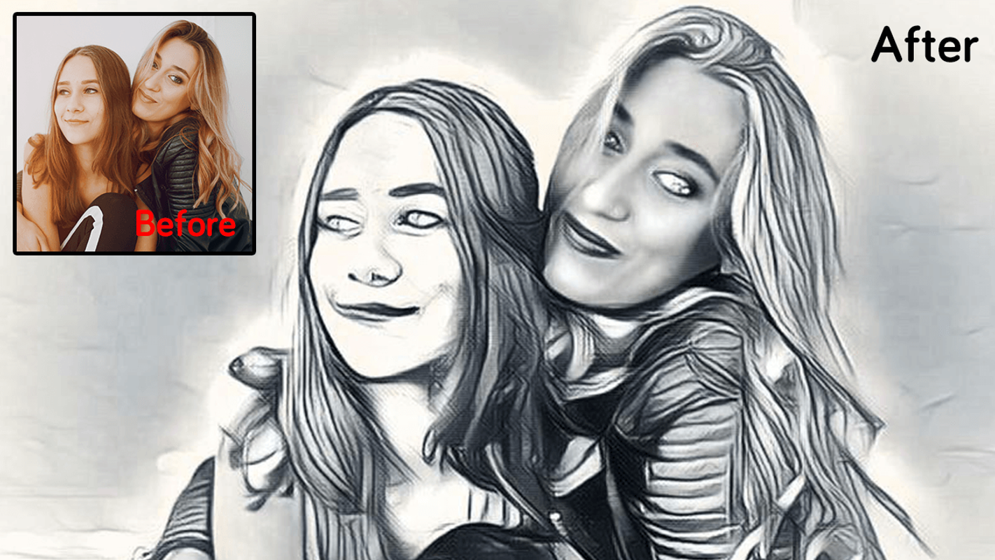 Sketch by pencil photo sketch maker screenshot 1