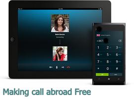 Making call abroad free-poster