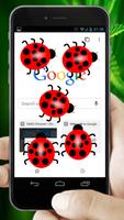 Ladybug in Phone Funny Joke Affiche