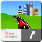 GPS路线查找器 搜索，计划路线和导航 图标