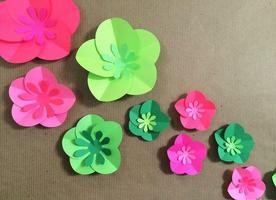 Flower Paper Craft Idea Affiche