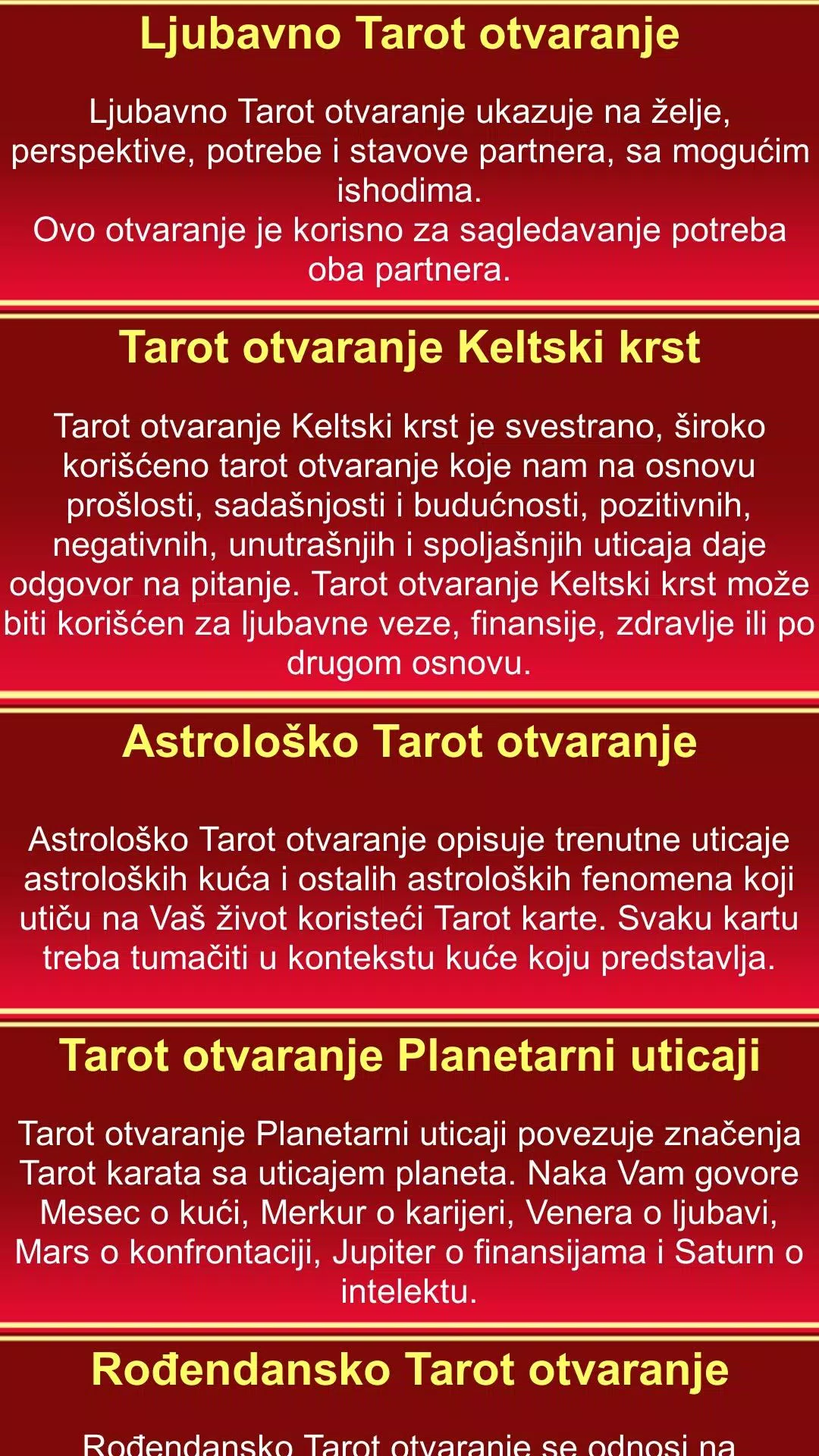 Karte tarot ljubavne Tarot ljubavni