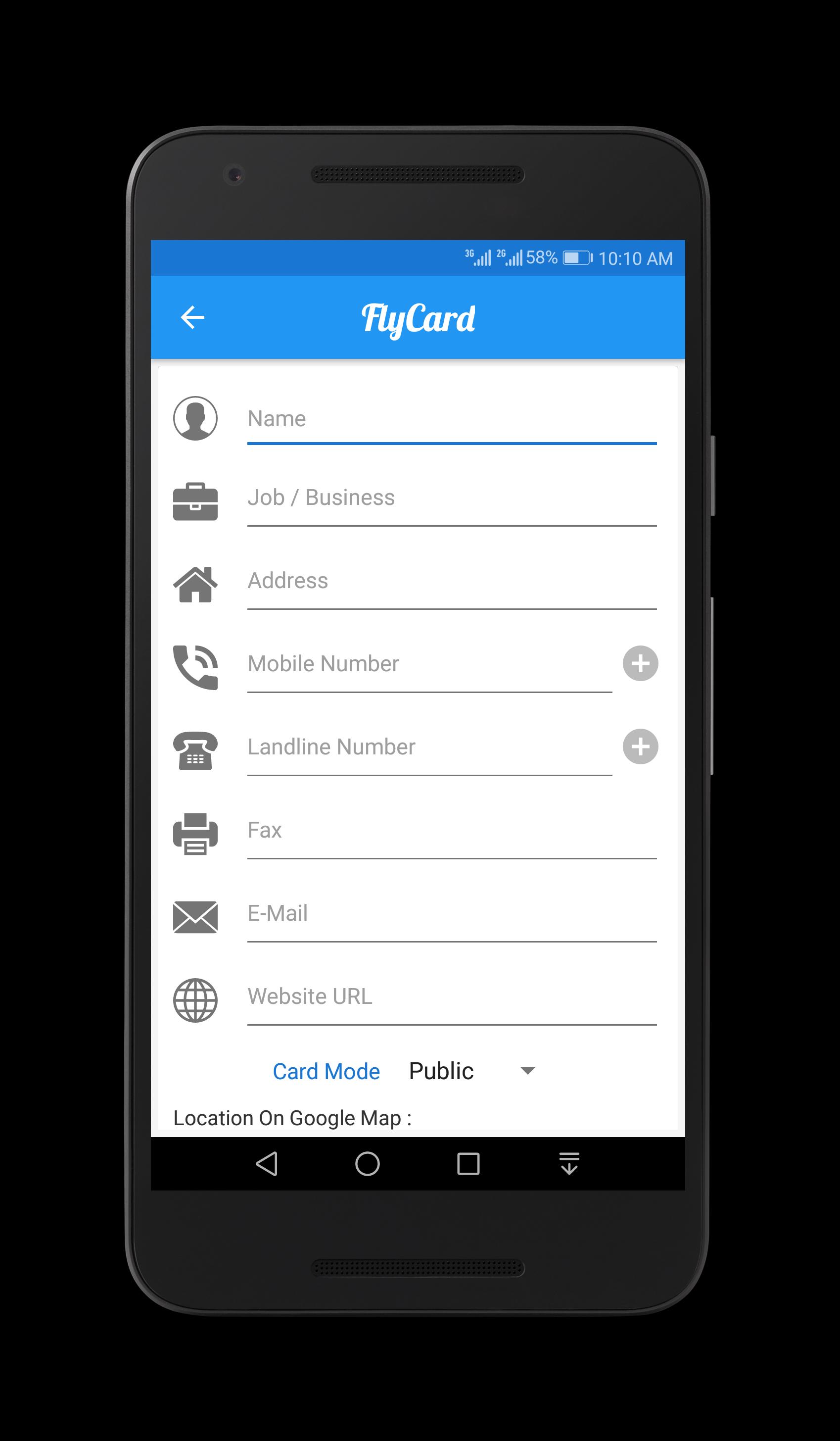 تصميم البطاقة الشخصية Flycard لنظام Android تنزيل Apk