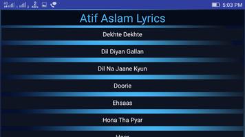 Atif Aslam Lyrics new update capture d'écran 2