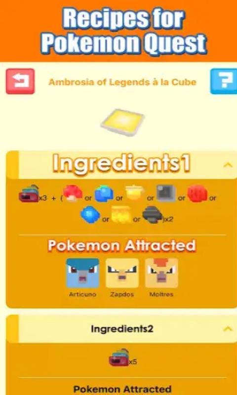 Eevee Pokemon Quest Recipes