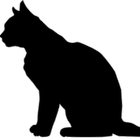Black cat Cut-in icône