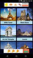 Attraction Places In Paris Affiche